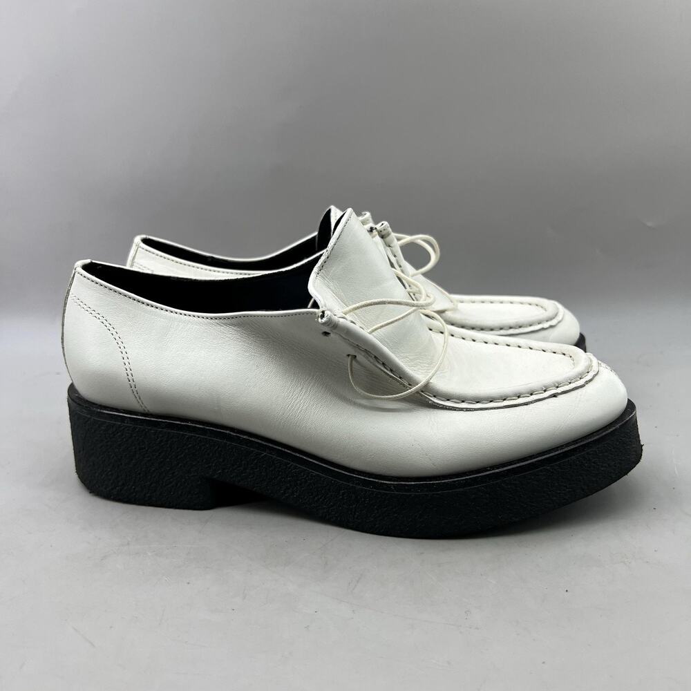 Koio Siena Chunky Platform Oxford Women Size 9 US, 39 EU White Leather Shoes
